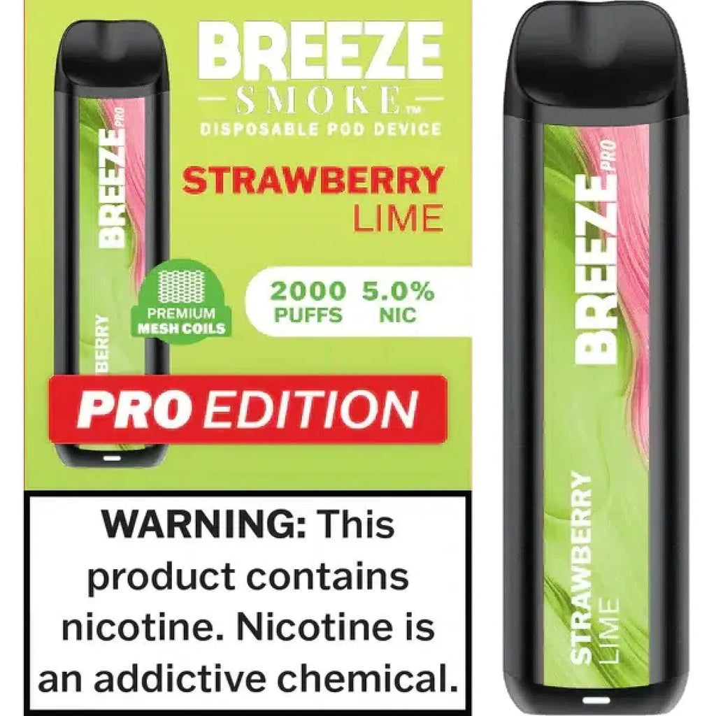 BREEZE PRO 5% TOBACCO FREE NICOTINE 6ML DISPOSABLE 2000 PUFFS