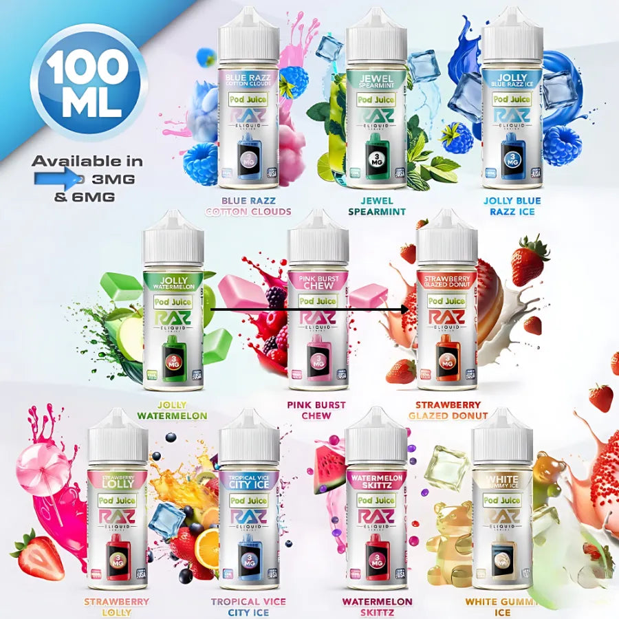 POD JUICE x RAZ SERIES E-LIQUID REGULAR 100ML