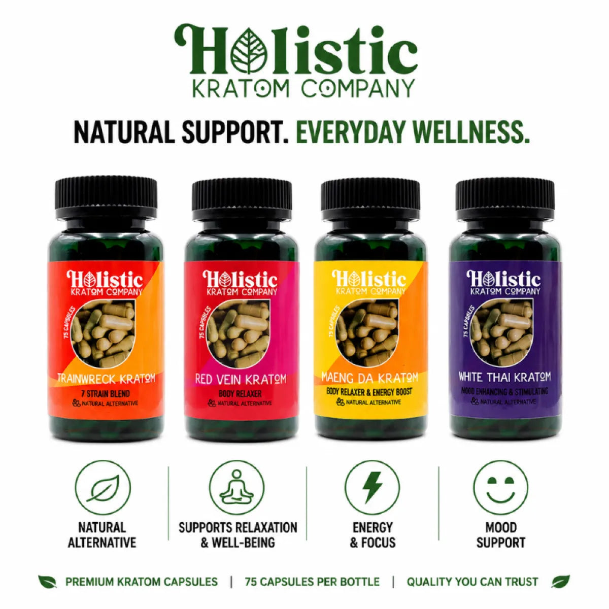 HOLISTIC KRATOM CAPSULES - 75