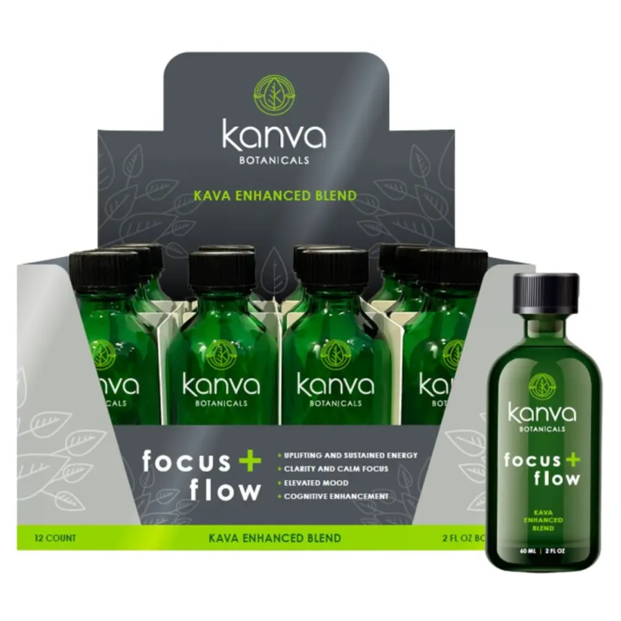 KANVA FOCUS + FLOW KAVA KRATOM ENHANCED 60ML