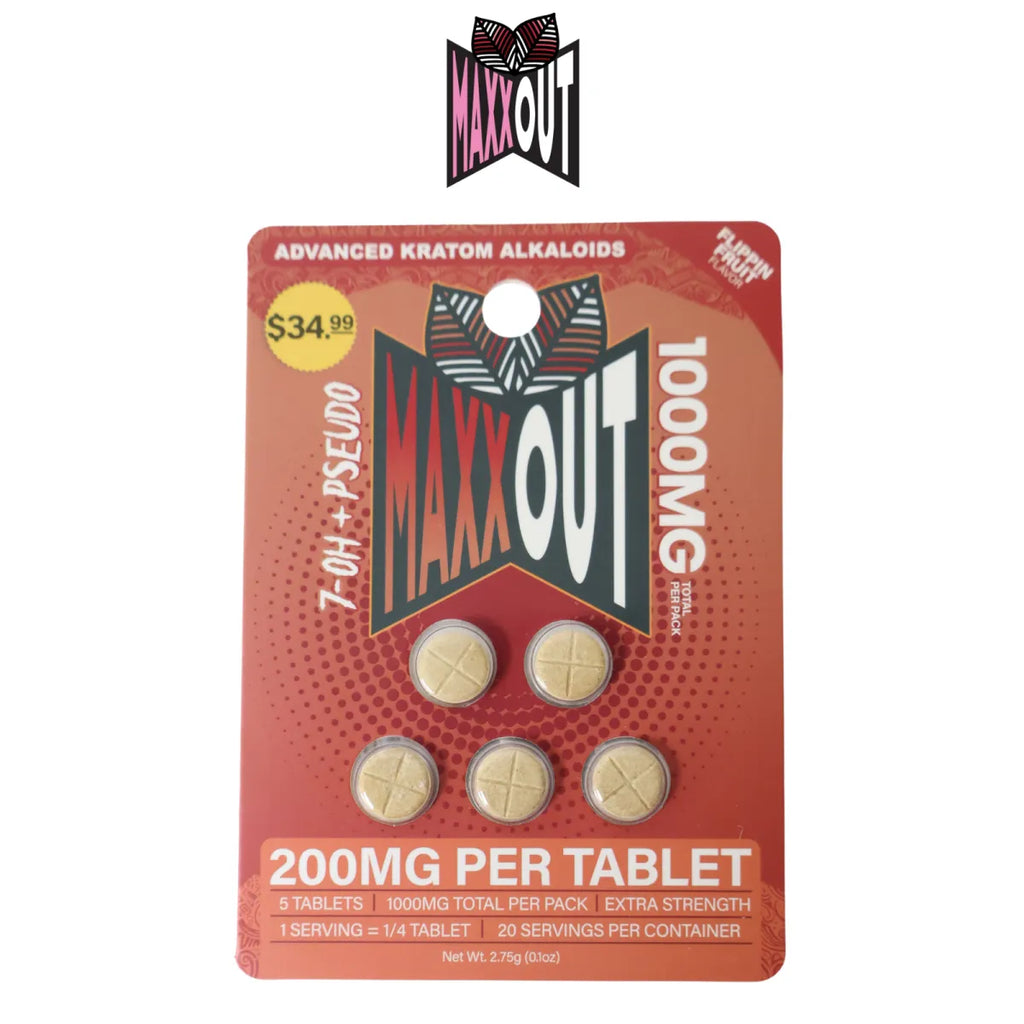 MAXX OUT 7-OH + PSEUDO TABLETS 200MG