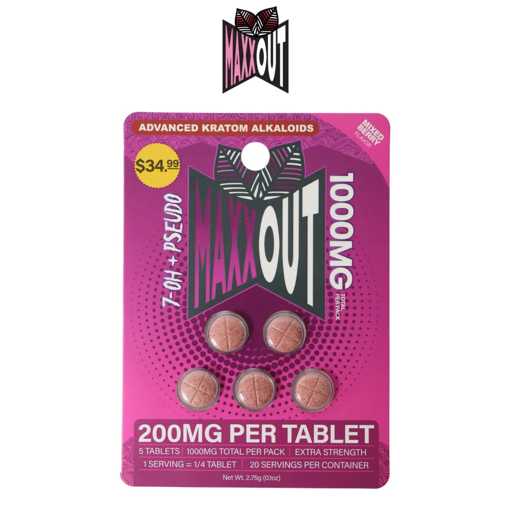 MAXX OUT 7-OH + PSEUDO TABLETS 200MG