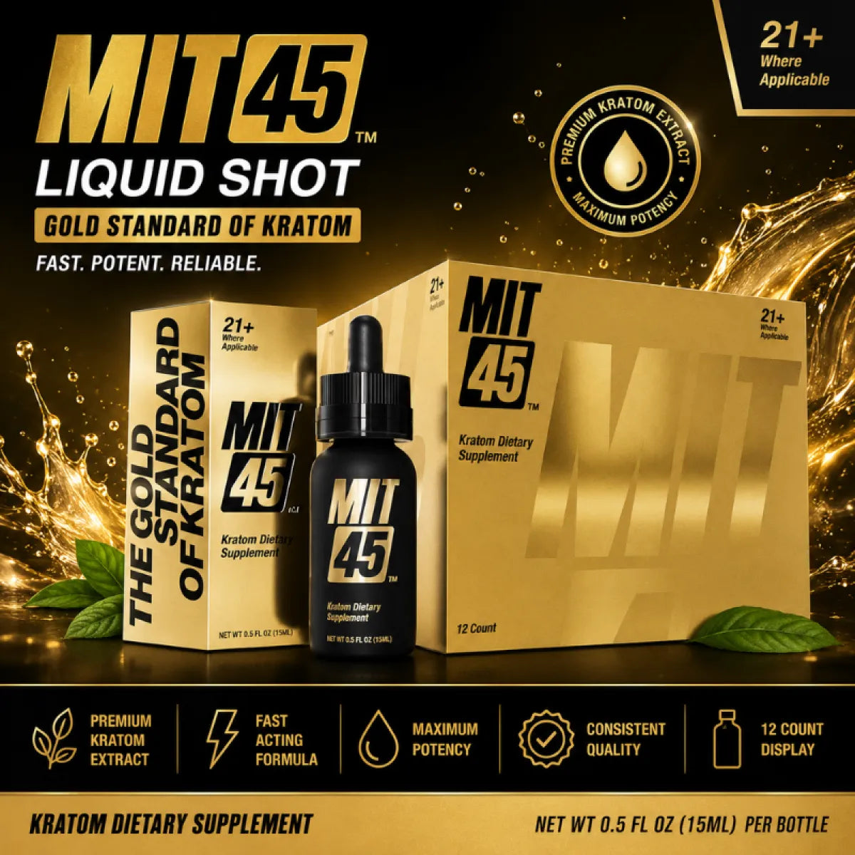 MIT45 LIQUID SHOT GOLD/BLACK