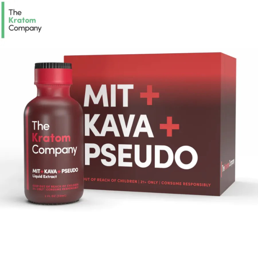 THE KRATOM COMPANY RED KAVA KRATOM + PSEUDO LIQUID EXTRACT 12CT/DISPLAY