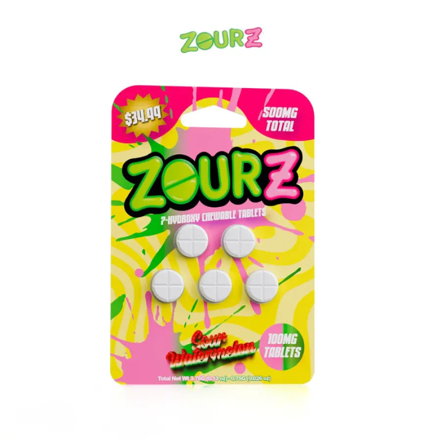 ZOURZ 7 HYDROXY KRATOM TABLETS 100MG
